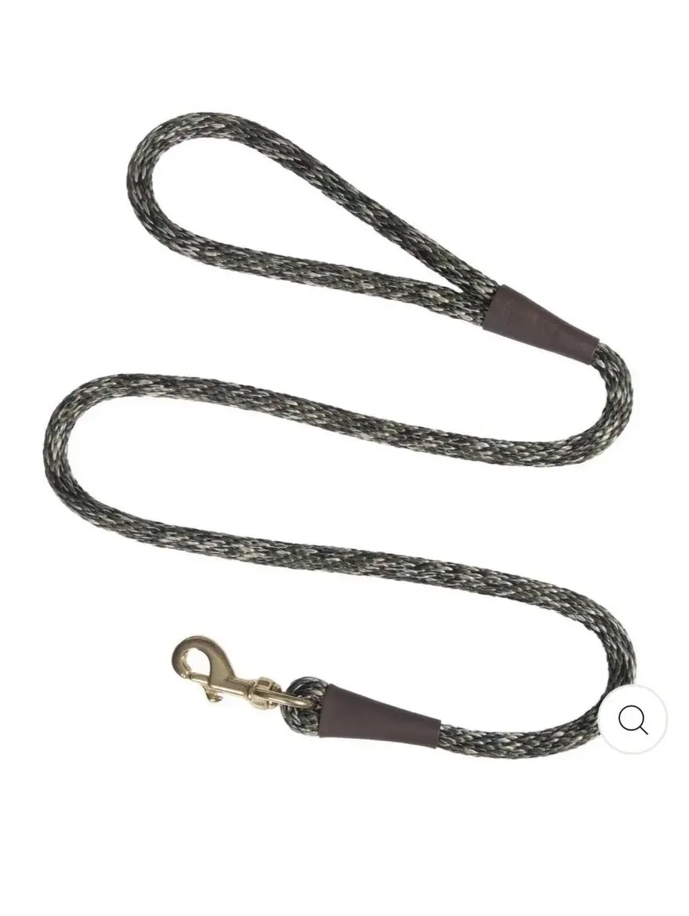 (RGB1) Mendota Pet Large Snap Leash 5/8in x 6ft British-Style Rope Leash Camo